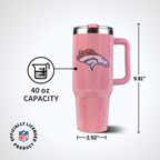 40oz Pink Bling Game Day Tumbler I | Denver Broncos