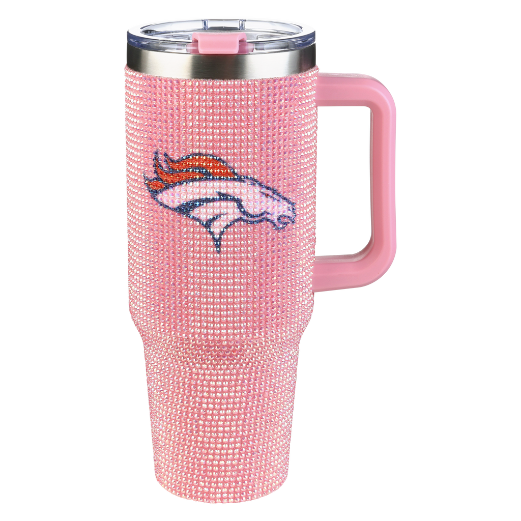 40oz Pink Bling Game Day Tumbler I | Denver Broncos