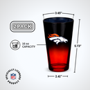 2-Pack Ombre Pint Glasses | Denver Broncos