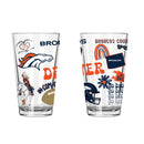 2pk 16oz Pint Glass, DP, Loco Design | Denver Broncos