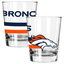 2pk 15oz Old Fashion Glass Big Stripes Design | Denver Broncos