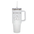  Broncos 40oz Bow White Stainless Steel Colossal Tumbler 