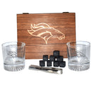 Wood Boxed Drinkware Set | Denver Broncos