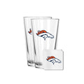 2 Pack Pint and Coasters Set | Denver Broncos