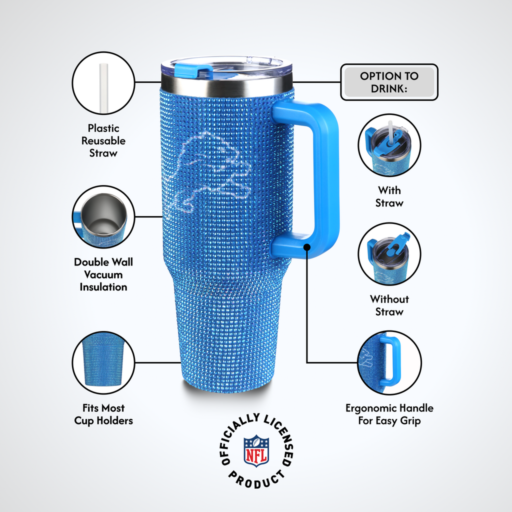 40oz TC Bling Game Day Tumbler I | Detroit Lions