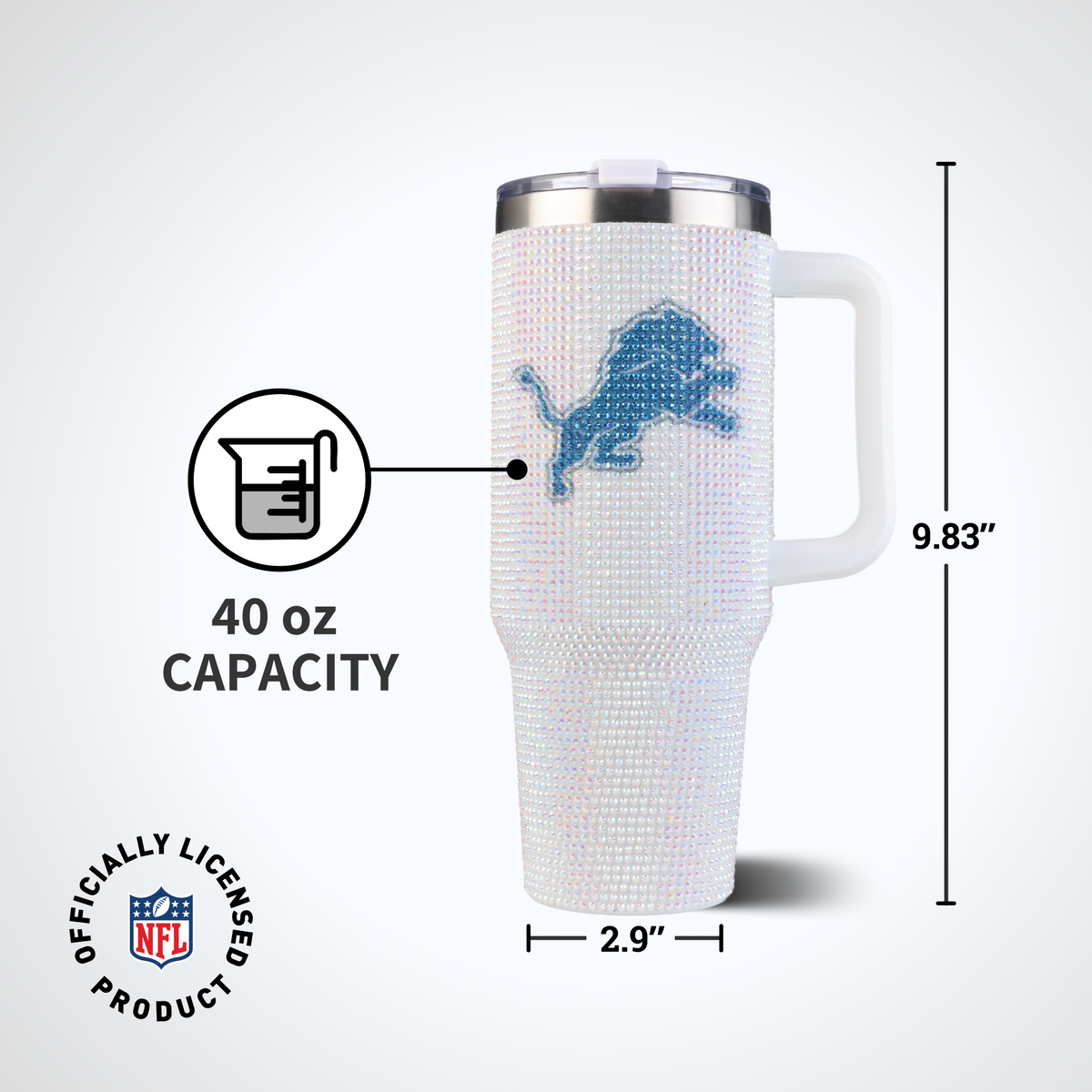 40oz Bling Collosal Tumbler | Detroit Lions