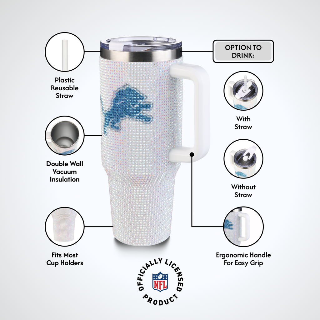40oz Bling Collosal Tumbler | Detroit Lions