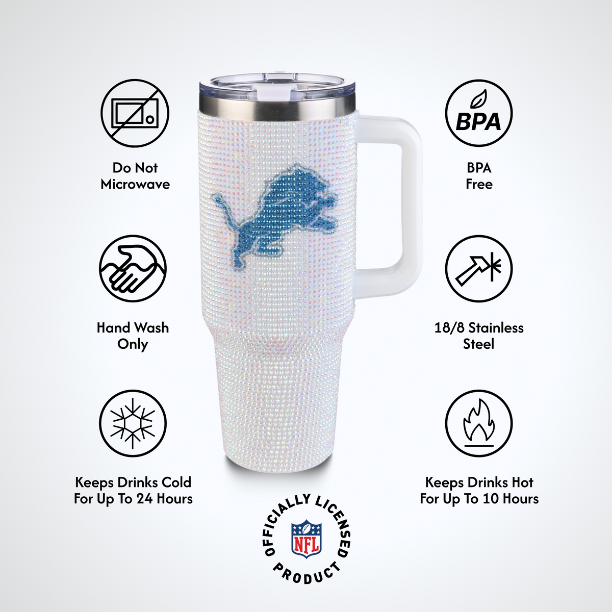 40oz Bling Collosal Tumbler | Detroit Lions