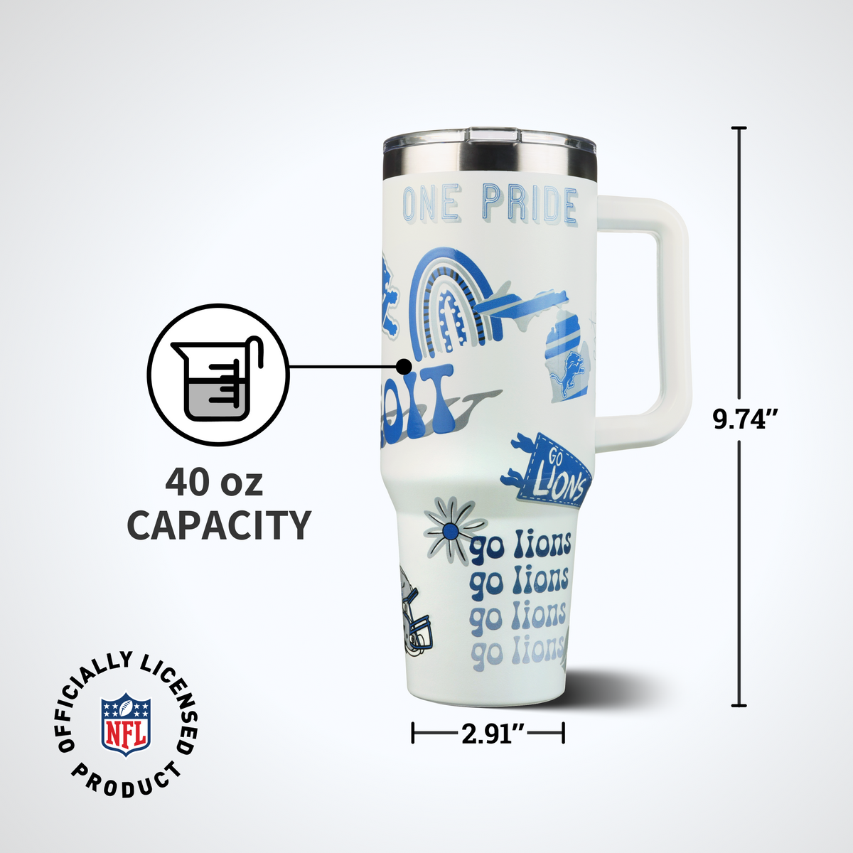 40oz Team Spirit Game Day Tumbler I | Detroit Lions