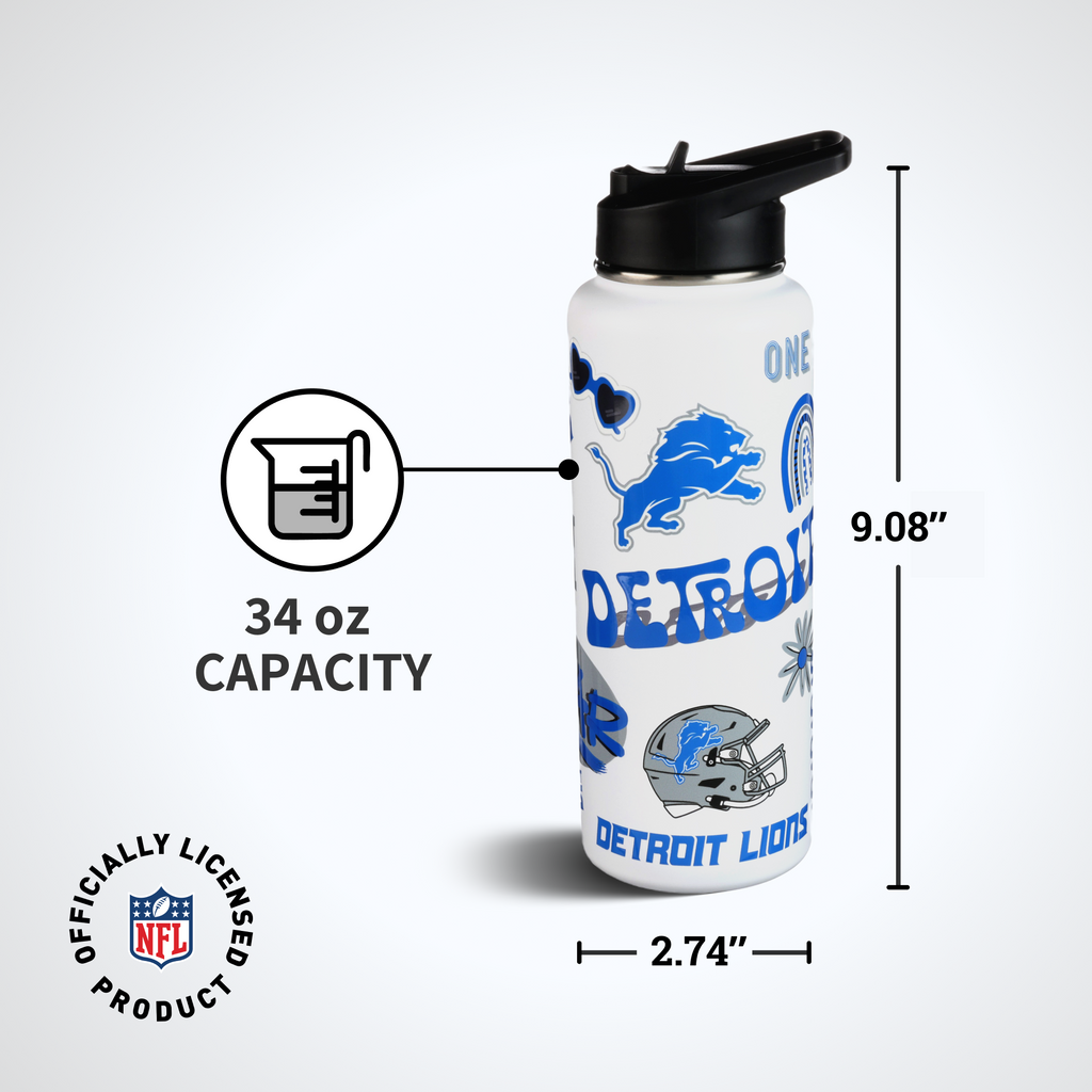 34oz Team Spirit Water Bottle I | Detroit Lions