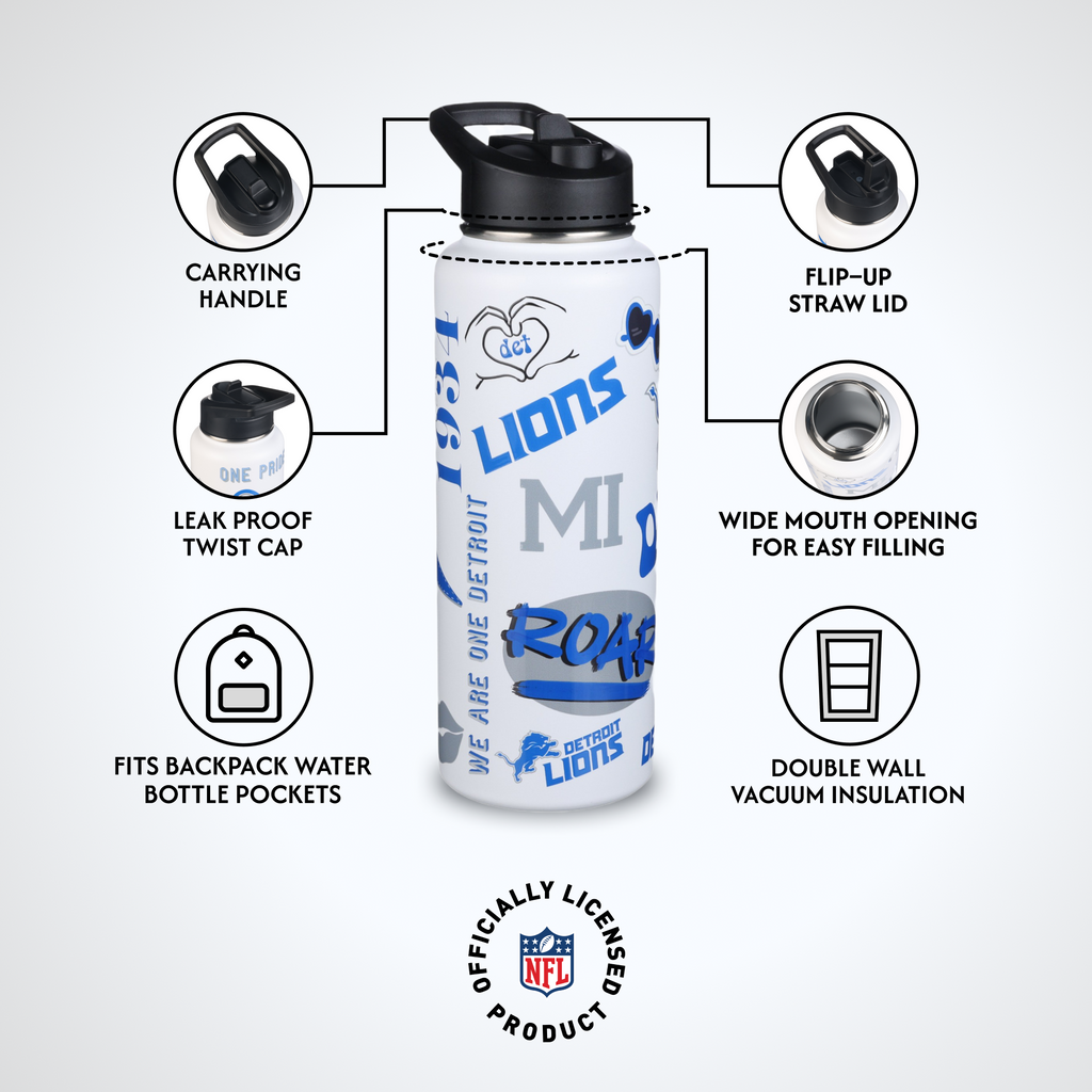 34oz Team Spirit Water Bottle I | Detroit Lions