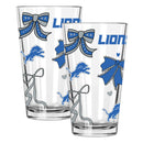  Lions 2pk 16oz Bow Pint Glass 