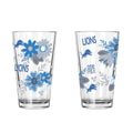 2pk 16oz Pint Glass, DP, Flowers | Detroit Lions