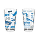 2pk 16oz Pint Glass, DP, Loco Design | Detroit Lions