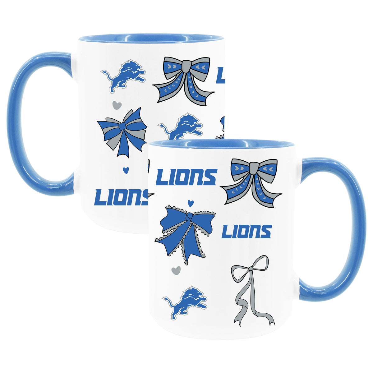  Lions 2pk 15oz Bow Coffee Mug 