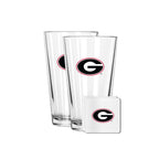 2 Pack Pint and Coasters set  | University Of Georgia