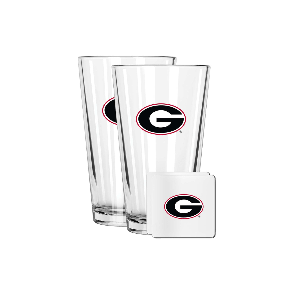 2 Pack Pint and Coasters set  | University Of Georgia