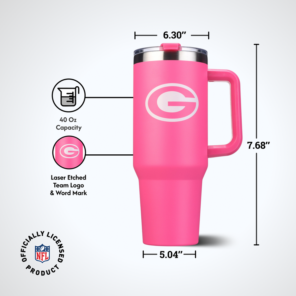 40oz Pink Game Day Tumbler I | Green Bay Packers