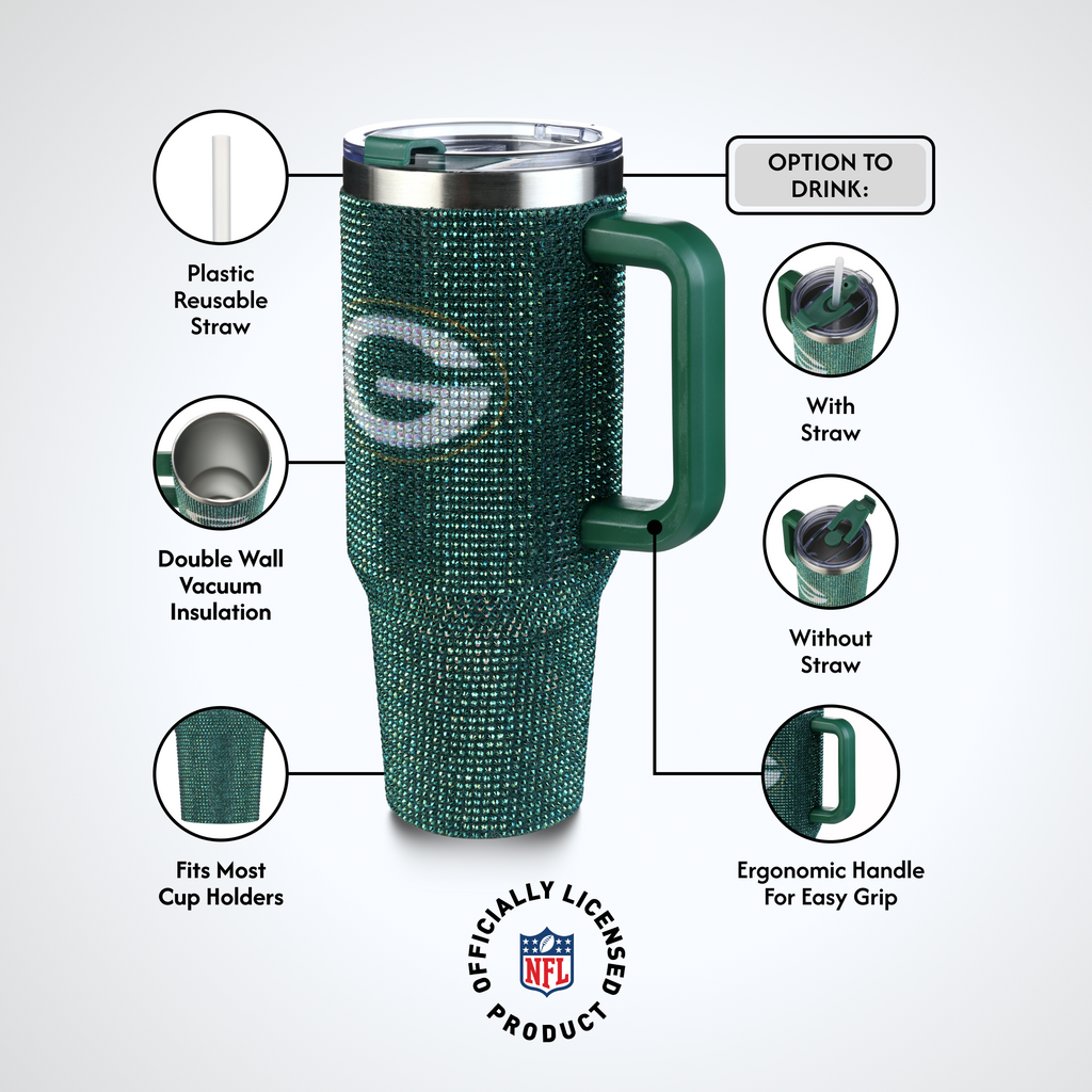 40oz TC Bling Game Day Tumbler I | Green Bay Packers