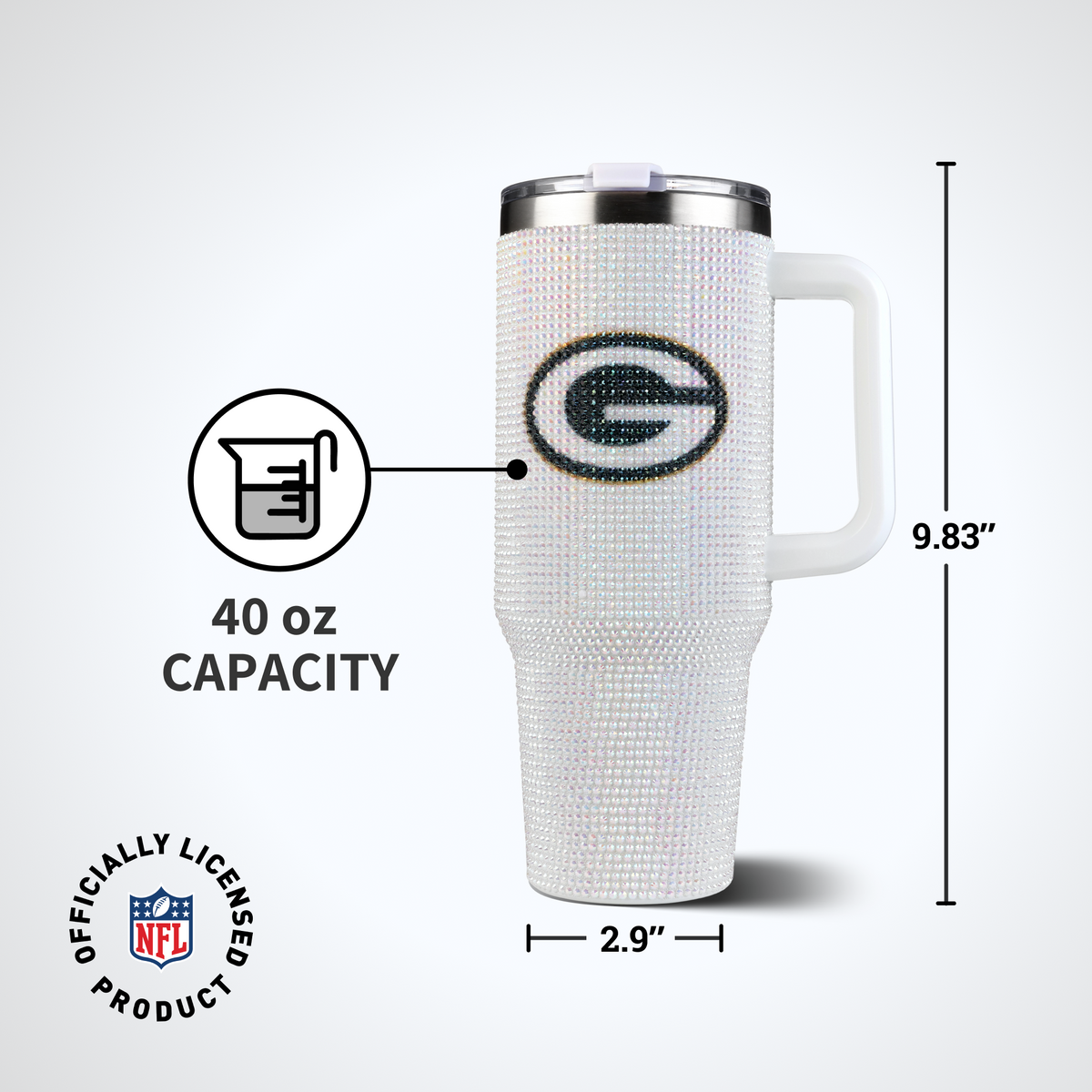 40oz Bling Collosal Tumbler | Green Bay Packers