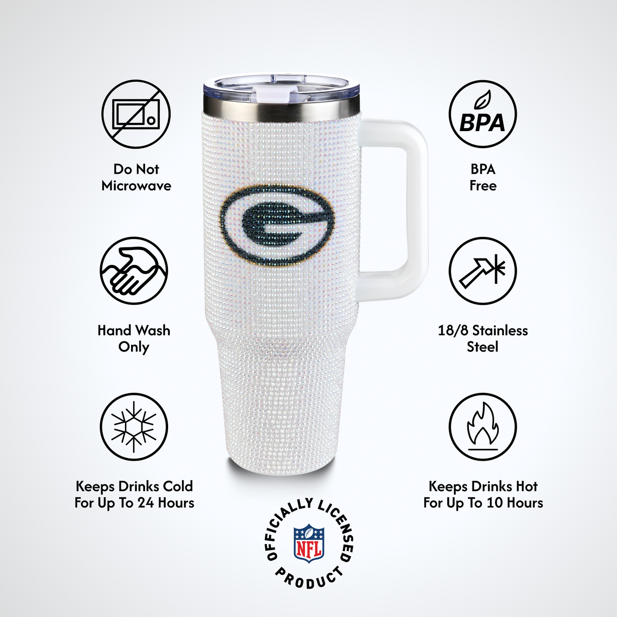 40oz Bling Collosal Tumbler | Green Bay Packers