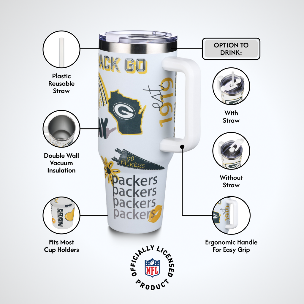 40oz Team Spirit Game Day Tumbler I | Green Bay Packers