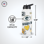 34oz Team Spirit Water Bottle I | Green Bay Packers