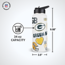34oz Team Spirit Water Bottle I | Green Bay Packers