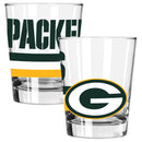 2pk 15oz Old Fashion Glass Big Stripes Design | Green Bay Packers