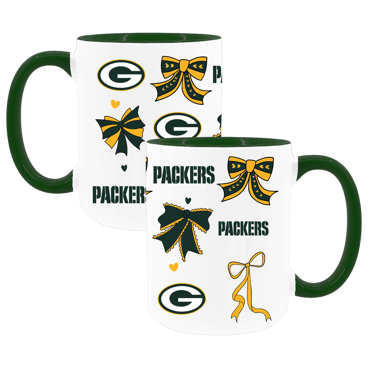 Packers 2pk 15oz Bow Coffee Mug