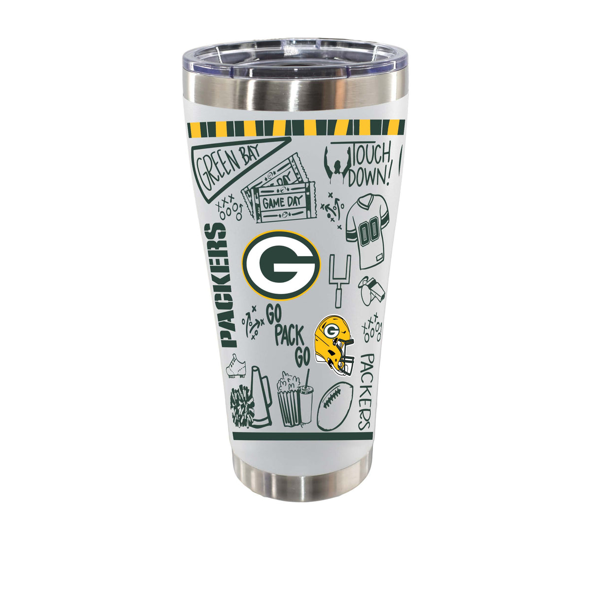 Sketchpad Design 30oz SS Tumbler | Green Bay Packers