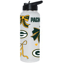  Packers 34oz Bow White Quencher Water Bottle 