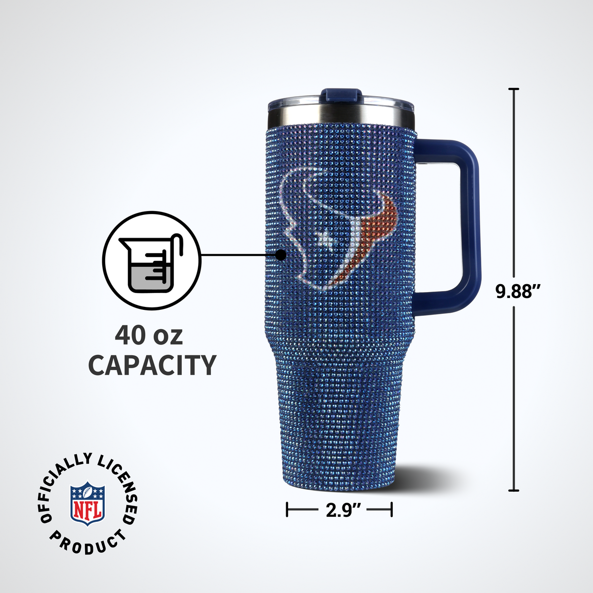 40oz TC Bling Game Day Tumbler I | Houston Texans