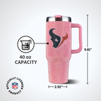 40oz Pink Bling Game Day Tumbler I | Houston Texans