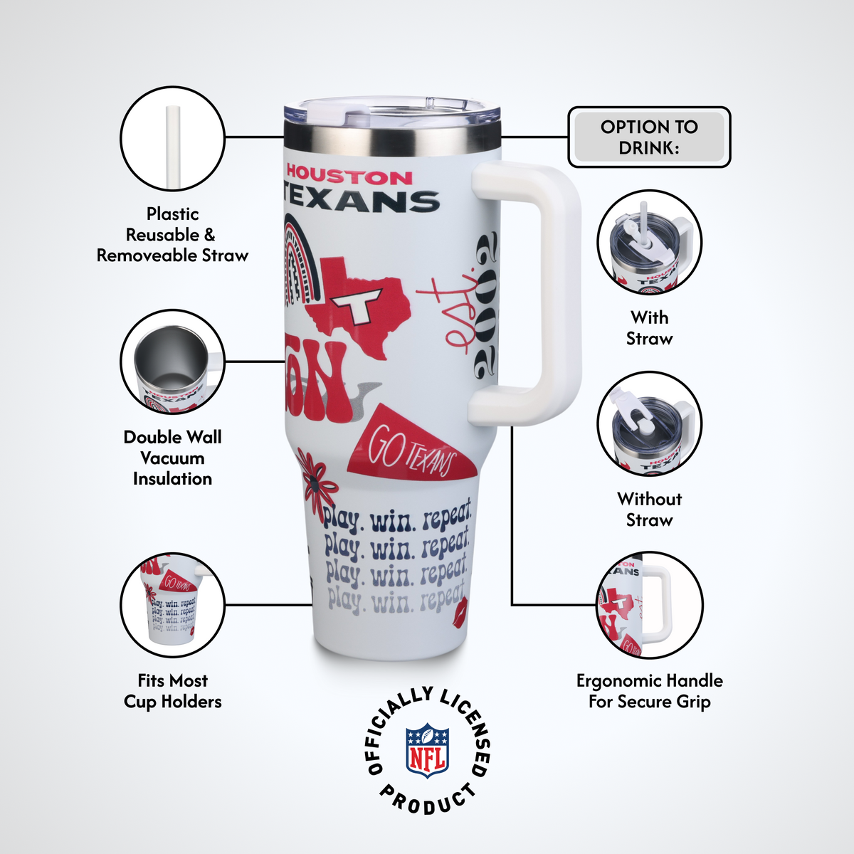 40oz Team Spirit Game Day Tumbler I | Houston Texans