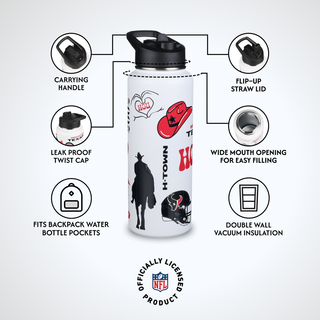 34oz Team Spirit Water Bottle I | Houston Texans