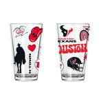 2pk 16oz Pint Glass, DP, Loco Design | Houston Texans