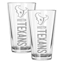 2pk 16oz Pint Glass Pinnacel Design | Houston Texans