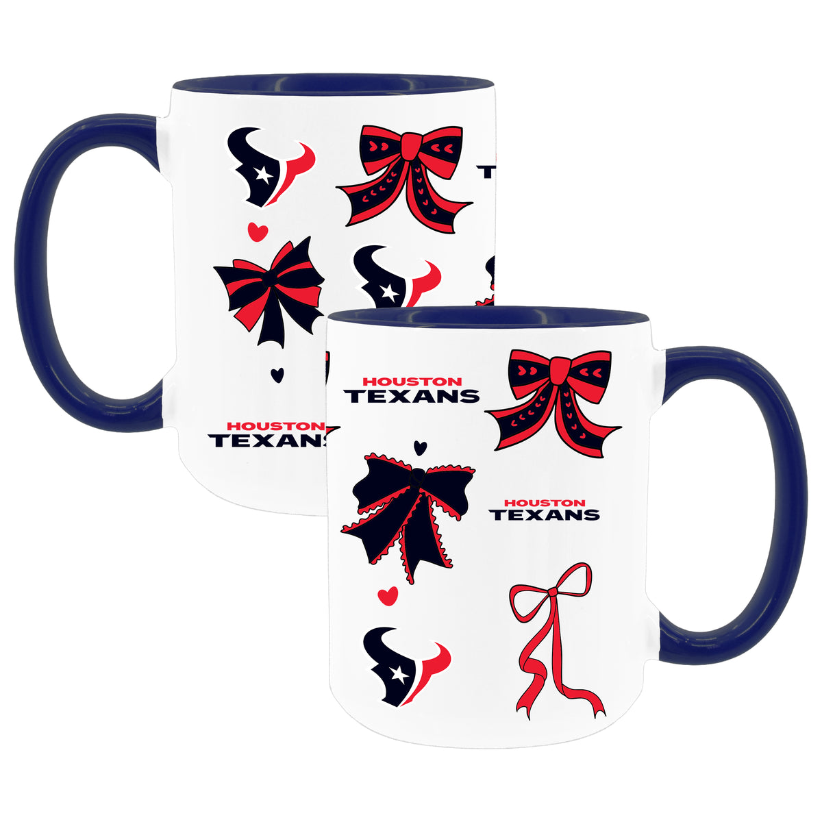  Texans 2pk 15oz Bow Coffee Mug 