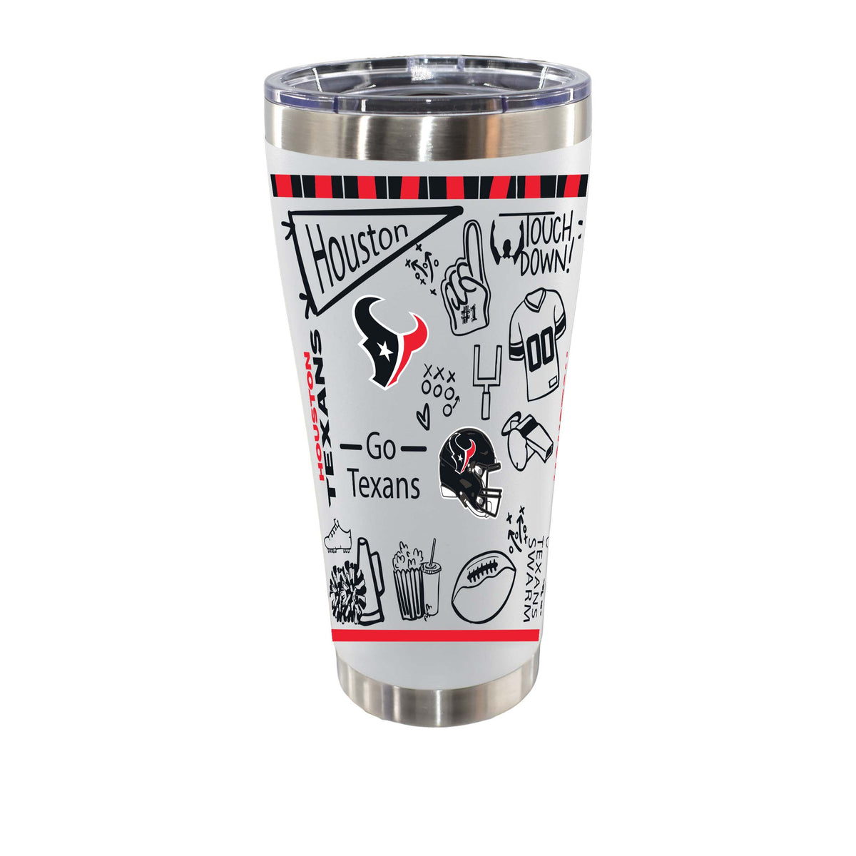Sketchpad Design 30oz SS Tumbler | Houston Texans