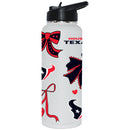  Texans 34oz Bow White Quencher Water Bottle 