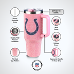 40oz Pink Bling Game Day Tumbler I | Indianapolis Colts