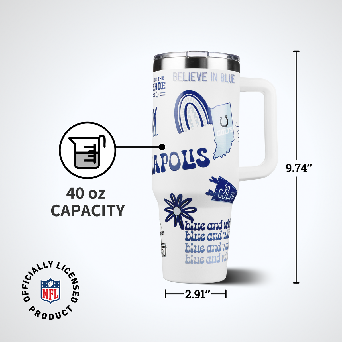 40oz Team Spirit Game Day Tumbler I | Indianapolis Colts