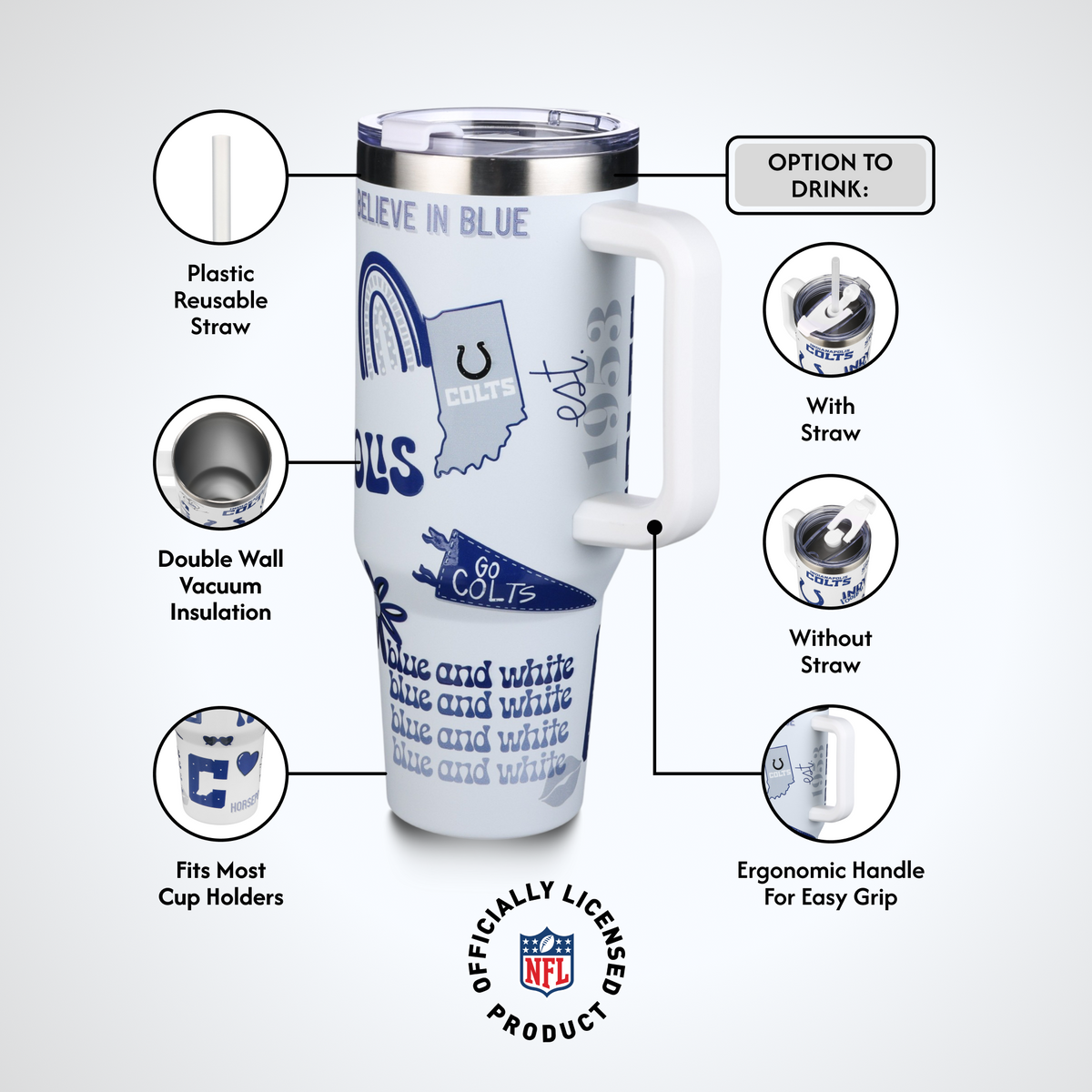 40oz Team Spirit Game Day Tumbler I | Indianapolis Colts
