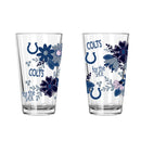 2pk 16oz Pint Glass, DP, Flowers | Indianapolis Colts