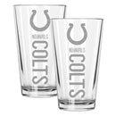 2pk 16oz Pint Glass Pinnacel Design | Indianapolis Colts