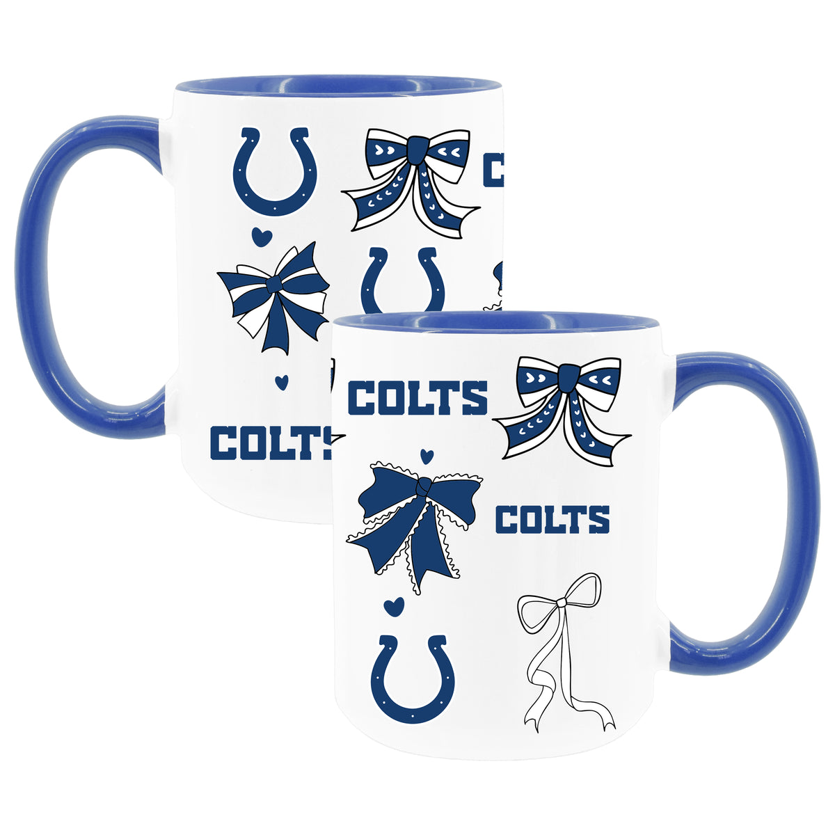  Colts 2pk 15oz Bow Coffee Mug 