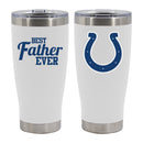 20oz White Stainless Steel Tumbler, Direct Print, Best Dad Ever Design, Indianapolis Colts