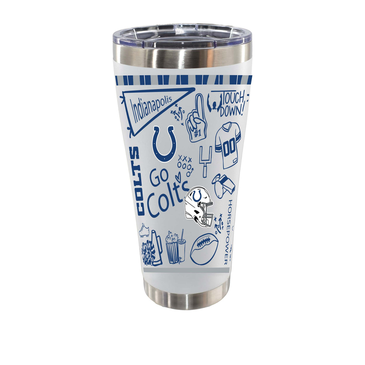 Sketchpad Design 30oz SS Tumbler | Indianapolis Colts
