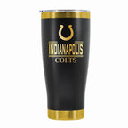 24 oz Stainless Steel Tumbler with Gold Accents & Etched Classic Crew Team Design, Indianapolis Colts